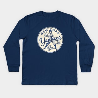 Old Style New York Yankees FULL SIZE by Buck Tee Kids Long Sleeve T-Shirt